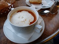 Cream of tomato soup, Munich, DE, January 2014 